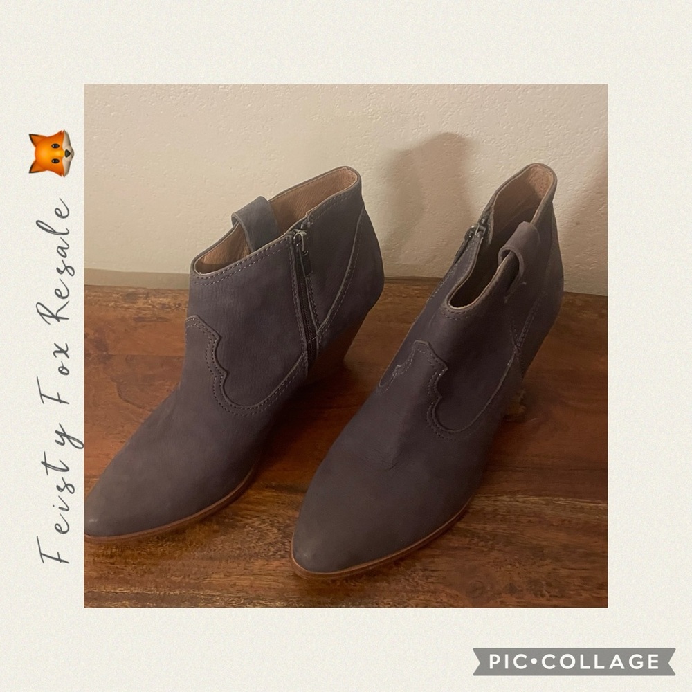 Frye Charcoal Leather Ankle Boots - Picture 4 of 14
